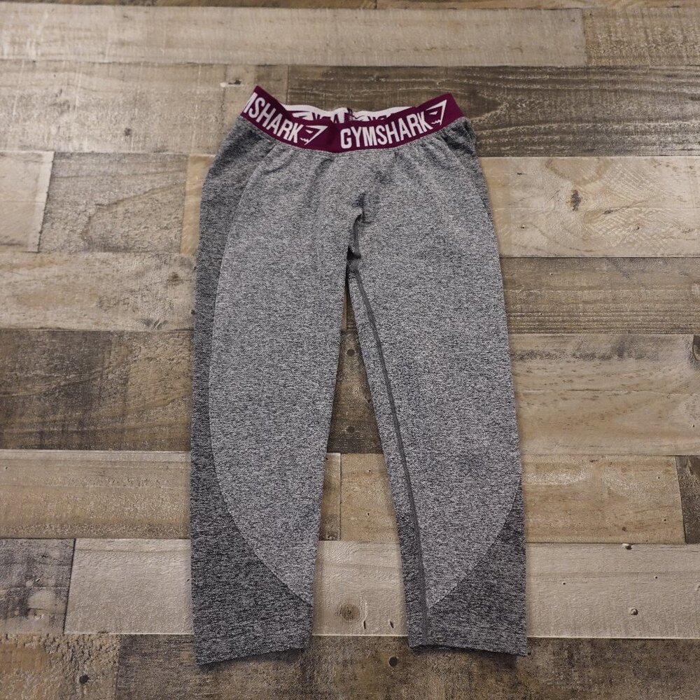 Gymshark Flex Capri Leggings women's small heather gray Deep Plum
